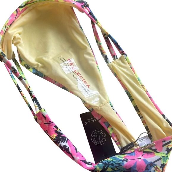 RELLECIGA Floral Brazilian Cut Strappy Bikini Bottom – LARGE NWT - Picture 11 of 13